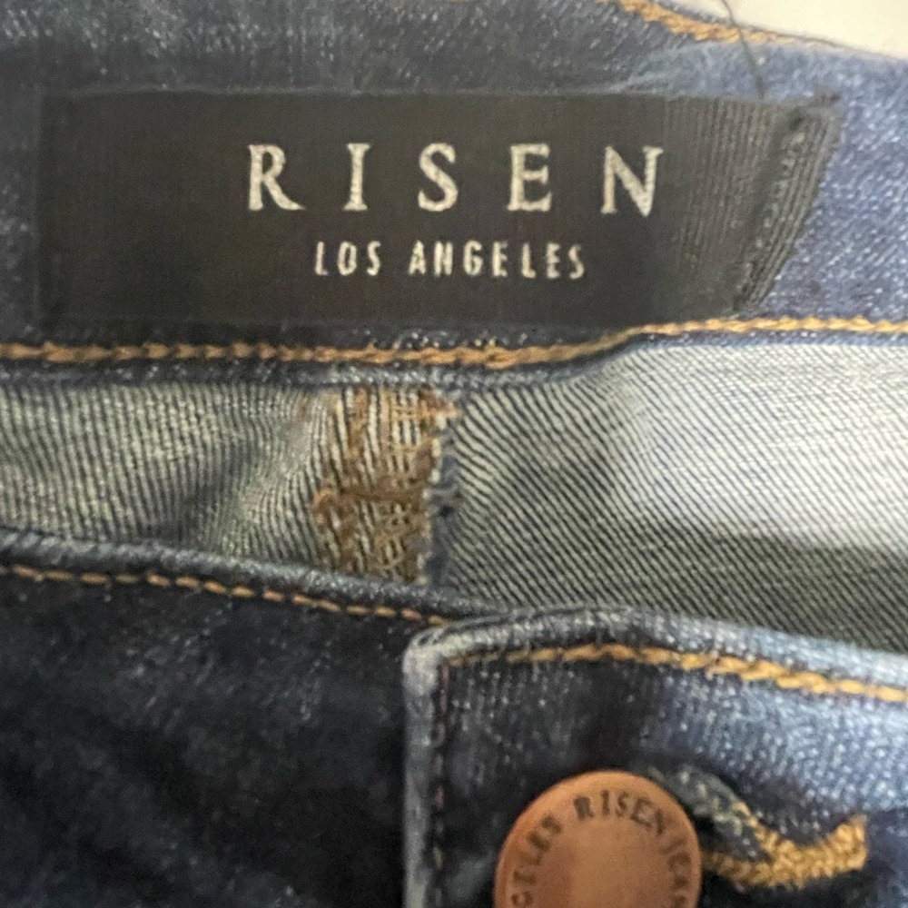 Risen High Rise Distressed Straight Jeans Women's 2XL - Picture 3 of 8